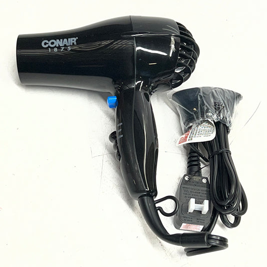 CONAIR 1875 Watt Soft Surface Hair Dryer, Balck 247BW