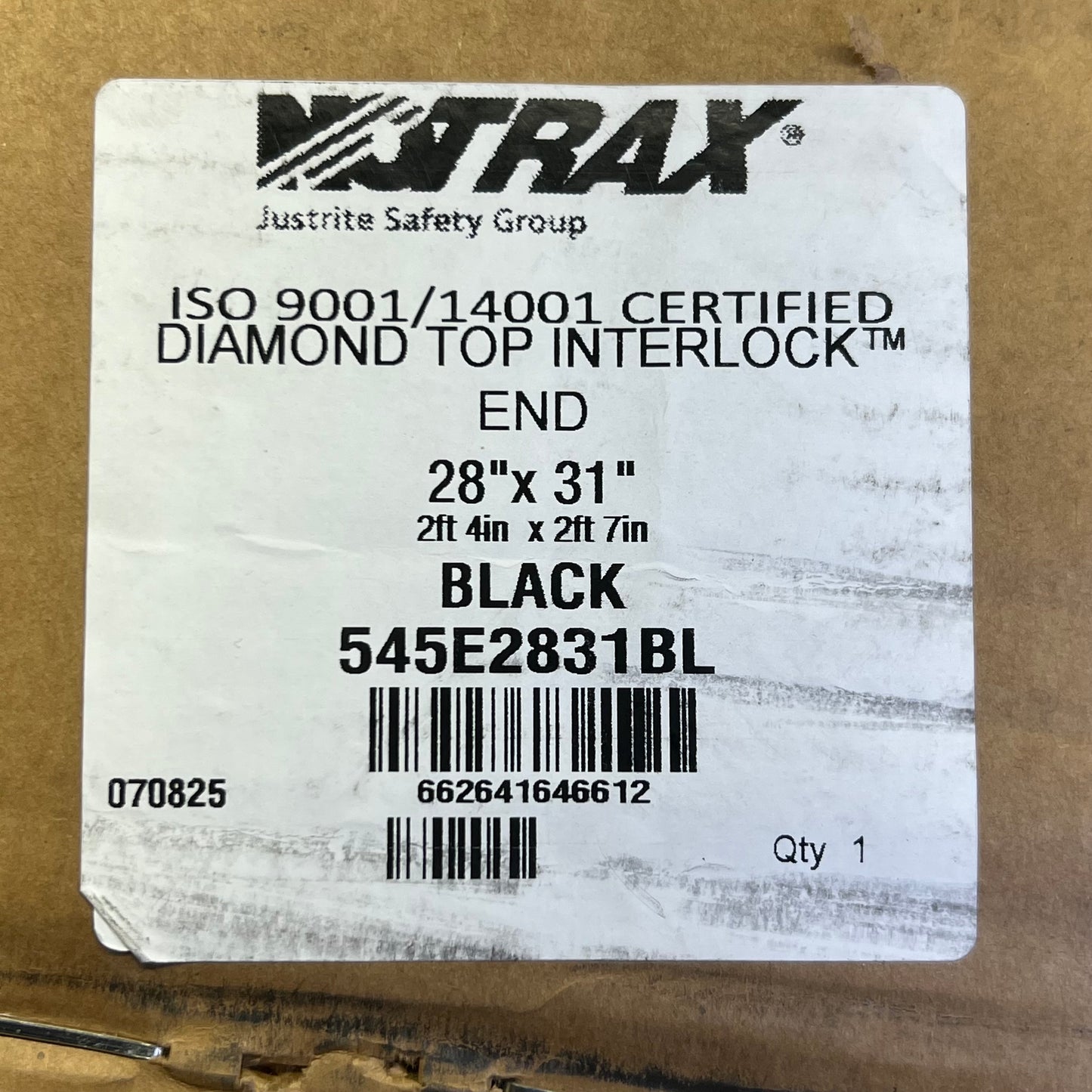 NOTRAX Rubber Modular 545 Diamond Top Interlok Center Sz 28" x 31" 545E2831BL