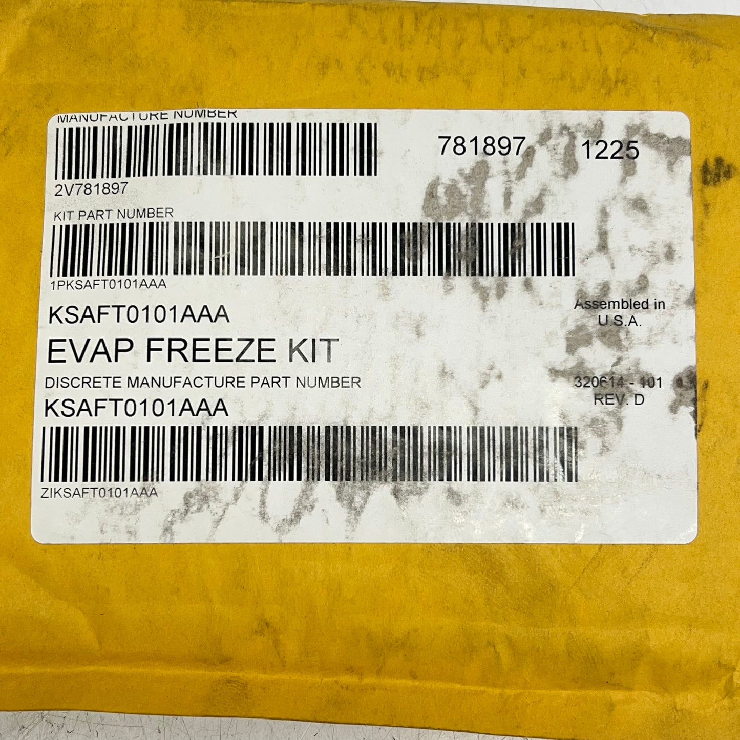 Evaporator Freeze Thermostat Kit Made in Usa Yellow/Copper 1PKSAFT0101AAA