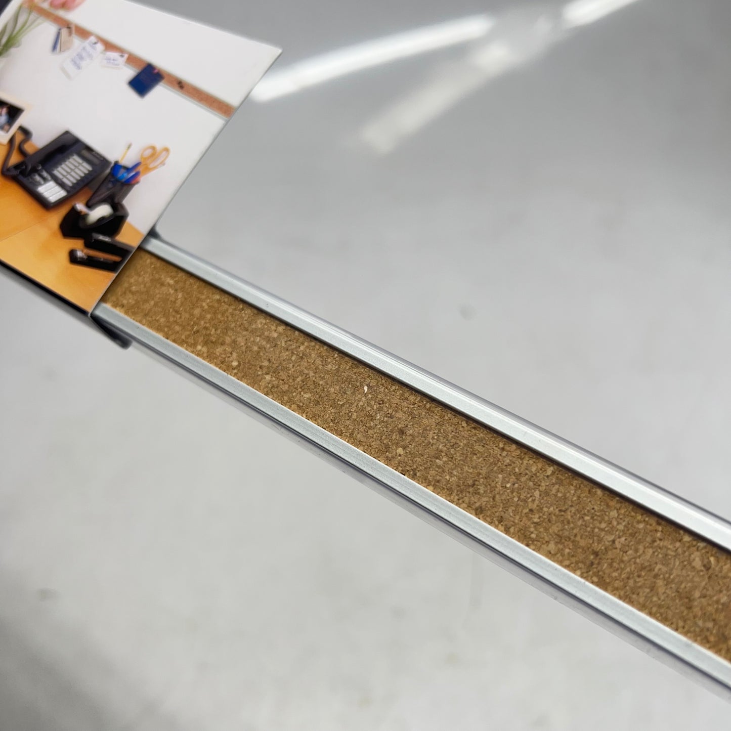 QUARTET (2 PACK) Bulletin Bar Aluminum Frame W/ Pins 18" Silver/Brown 2003