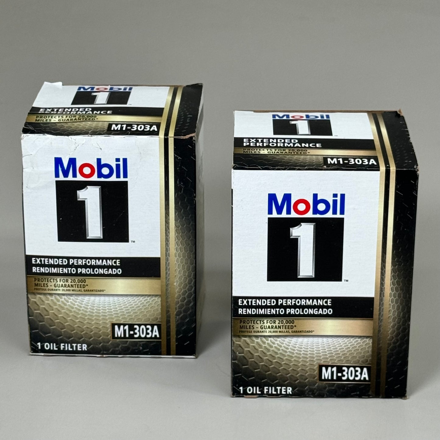 MOBIL (2 PACK) Oil Filter for Chevrolet, Hummer Protects 20,000 Miles M1-303A