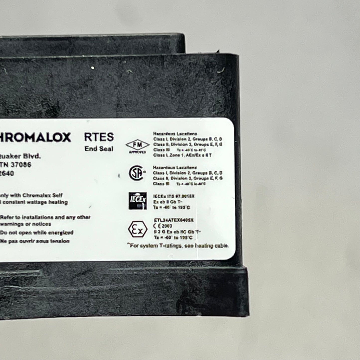 CHROMALOX Rtes End Seal Kit 4x Rate Enclosure Waterproof Cable Entry RTES-389570