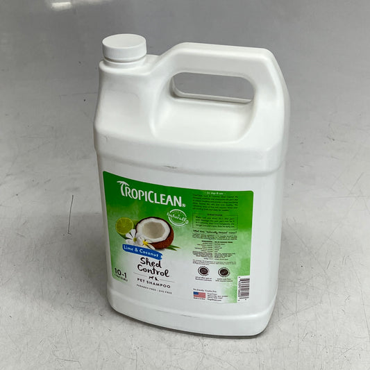 TROPICLEAN Lime & Coconut Shed Control Shampoo for Pets Naturally Derived 1 Gal