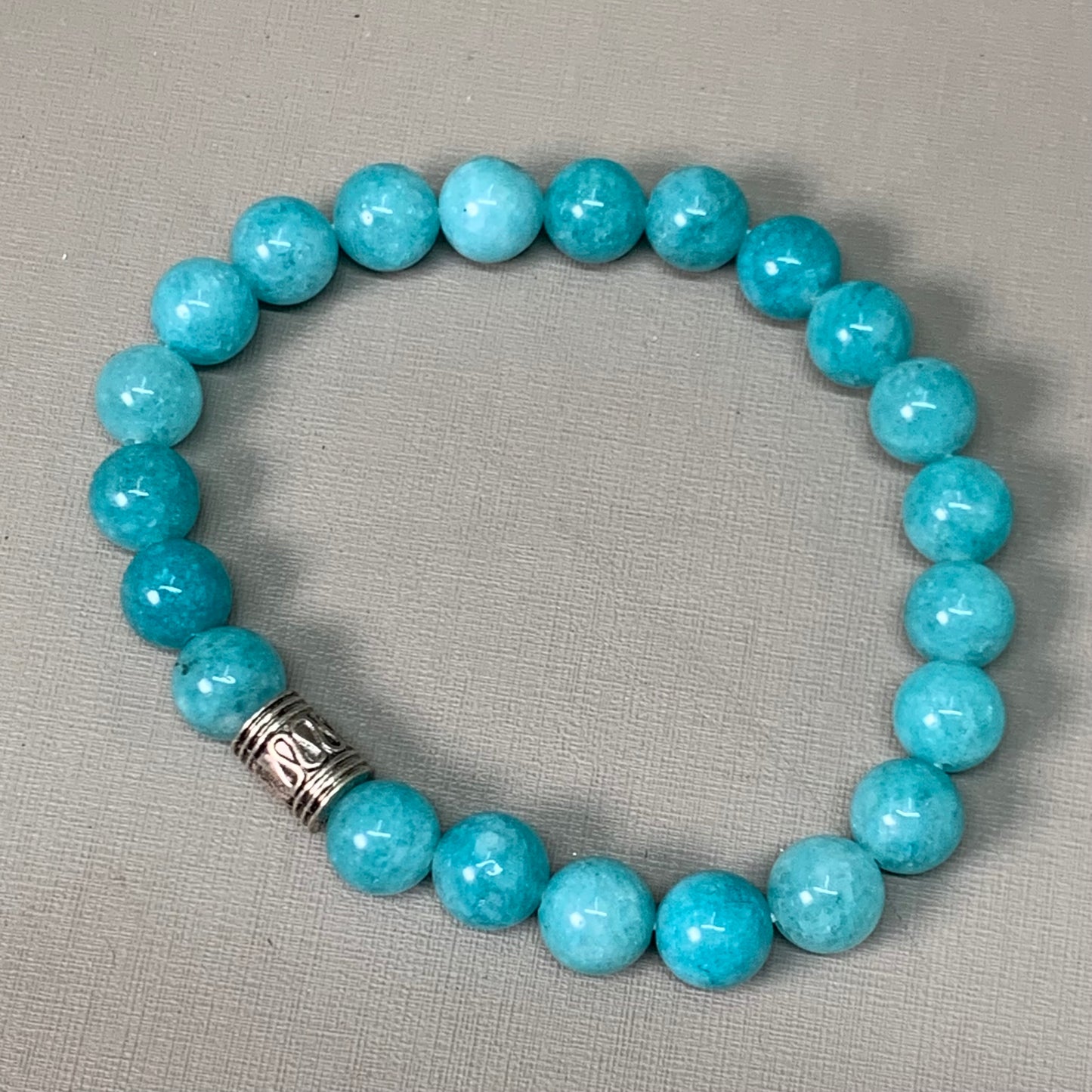 BEST WHOLESALE (12 PACK) Beaded Turquoise Crystal Bracelets 3" Silver Jewel New