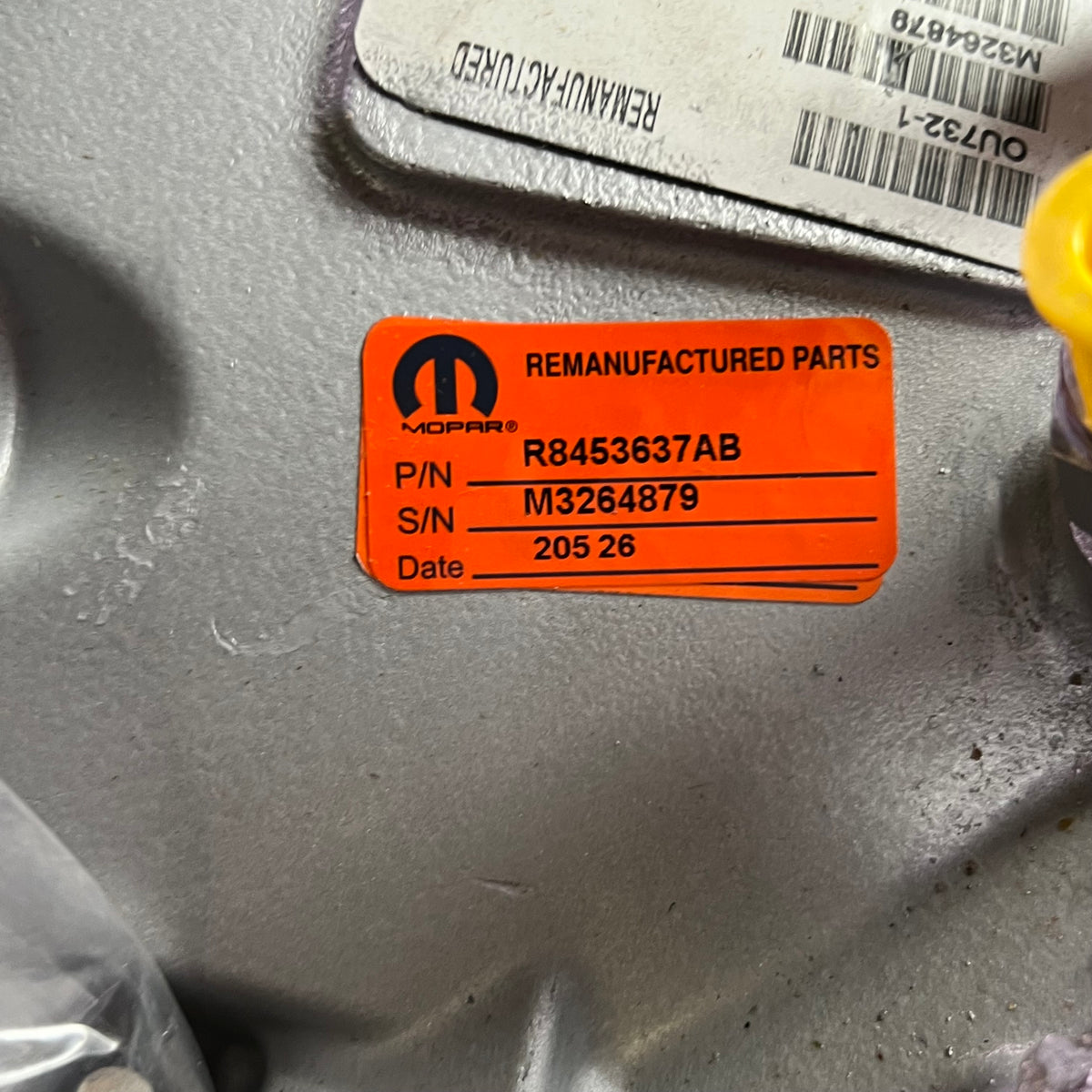 MOPAR 2019-2021 Remanufactured Automatic Transmission Assembly 3.6L Grey R8453637AB