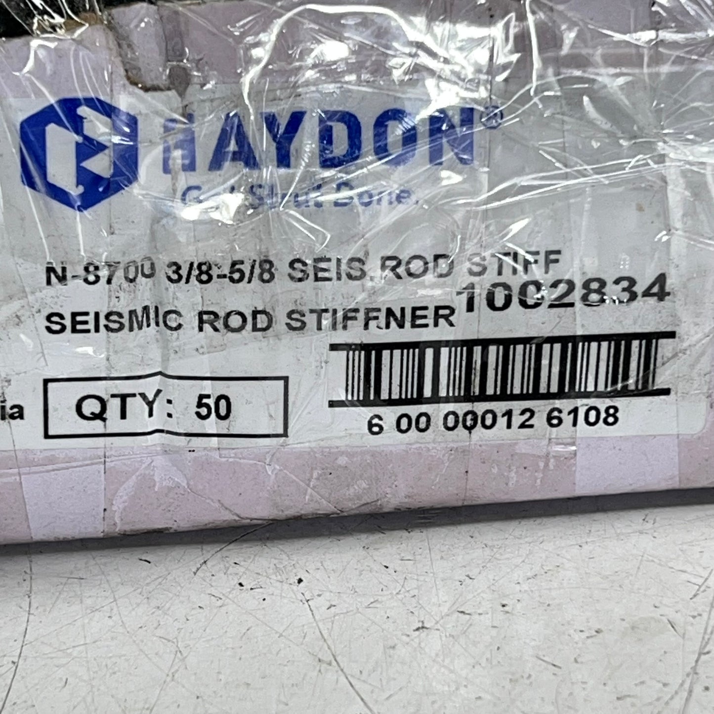 HAYDON (50 PACK) Channel Seismis Rod Stiffener  3/8-5/8  H8700 1002834