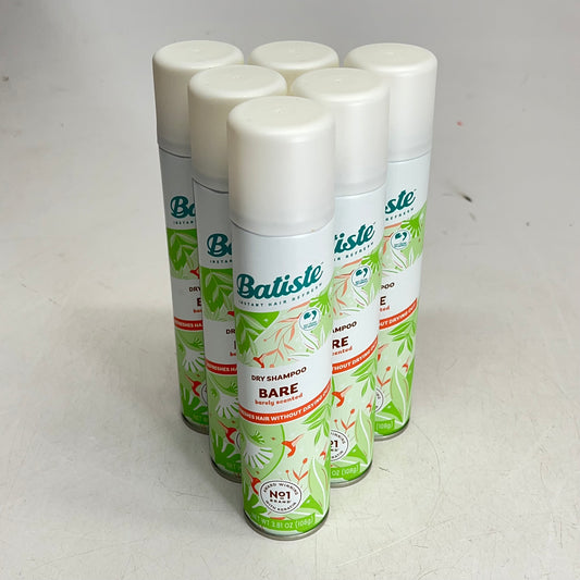 BATISTE (6 PACK) Dry Shampoo Lightweight Bare Barley Scented  3.81 fl oz Clear