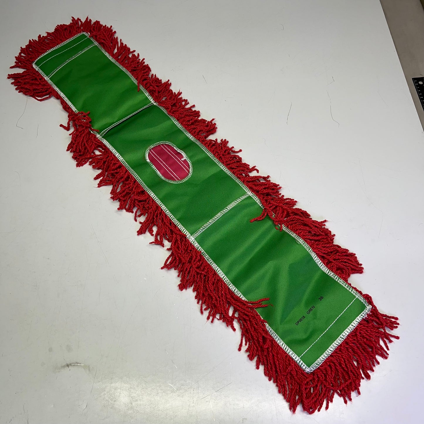 SHENZHEN (2 PACK) Synthetic Cotton Long Mop Head 37" X 6" Red/Green DP0018