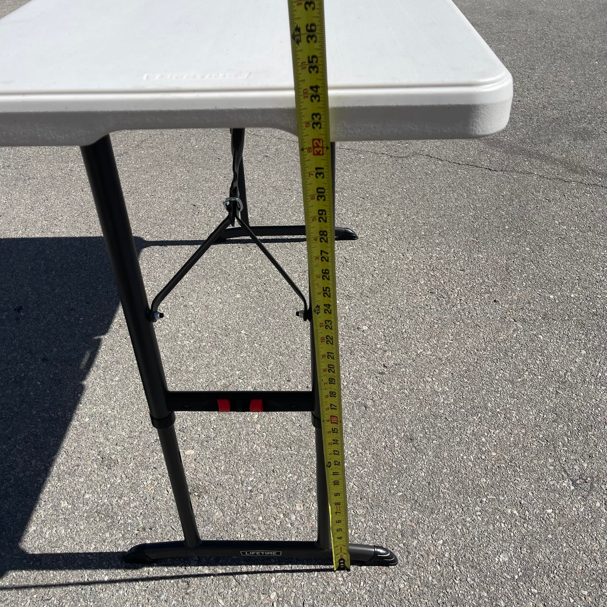 LIFETIME Commercial Adjustable Height Table 4'x2' White 80387