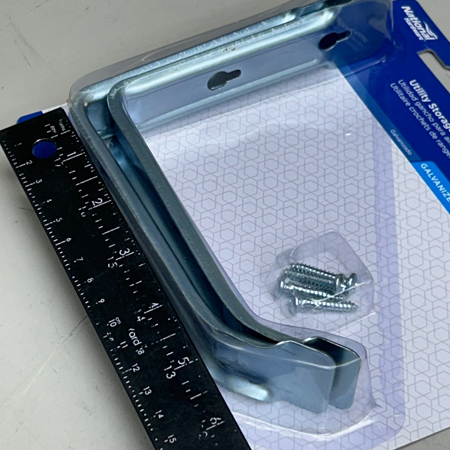 NATIONAL HARDWARE  (2 PACK, 2 PCS Each) Galvanized Utility Storage Hooks  6 1/4" Chrome N215-001