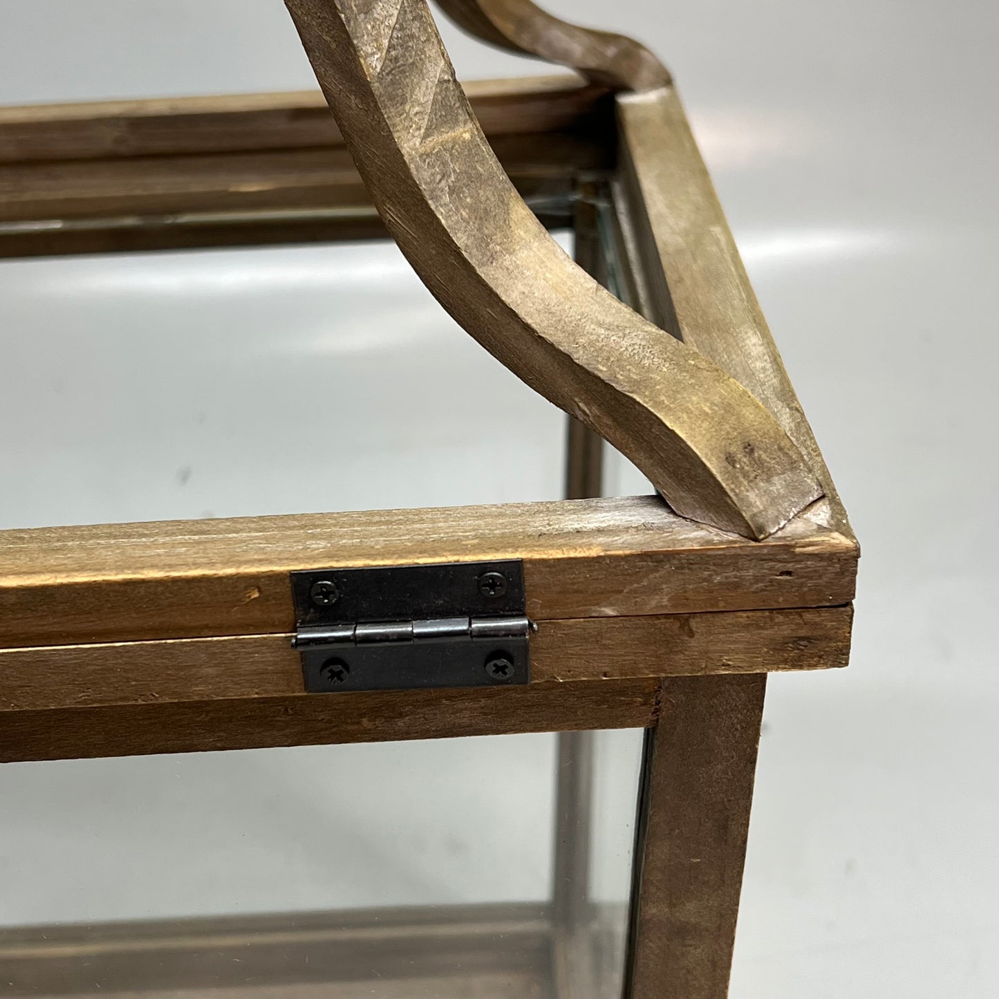 RAZ IMPORTS (SET OF 2) Fir Wood Lanterns W/ Finial 21" H & 16" H Brown