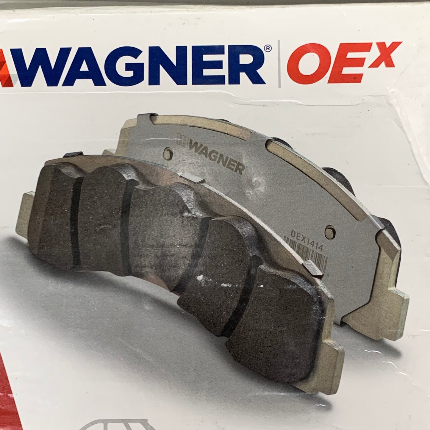 WAGNER OEx Disc Front Brake Pad Set 7" x 3" Grey OEX1047