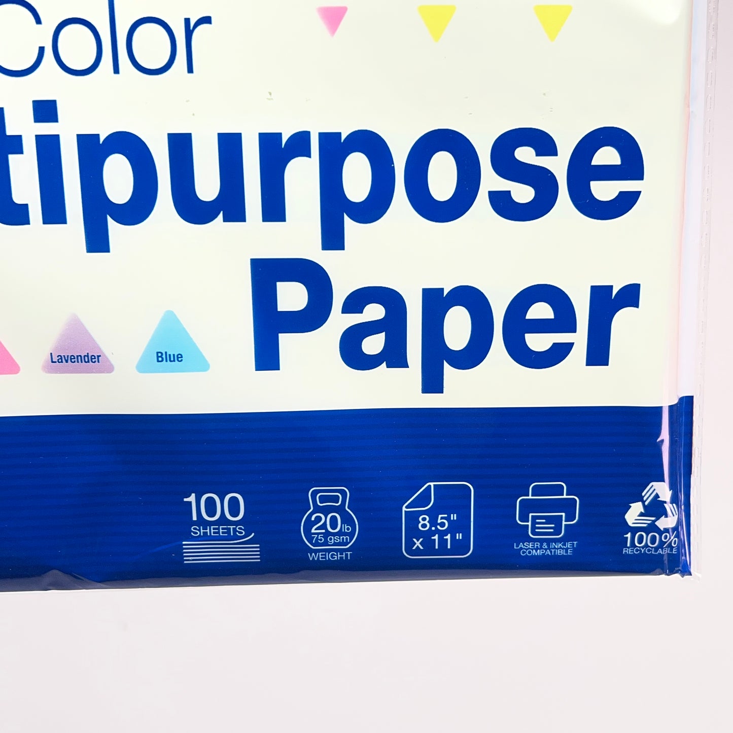 BAZIC (12 PACK, 100 SHEETS EACH)  Multipurpose Paper 8.5"x11" Pastel Colors 5191