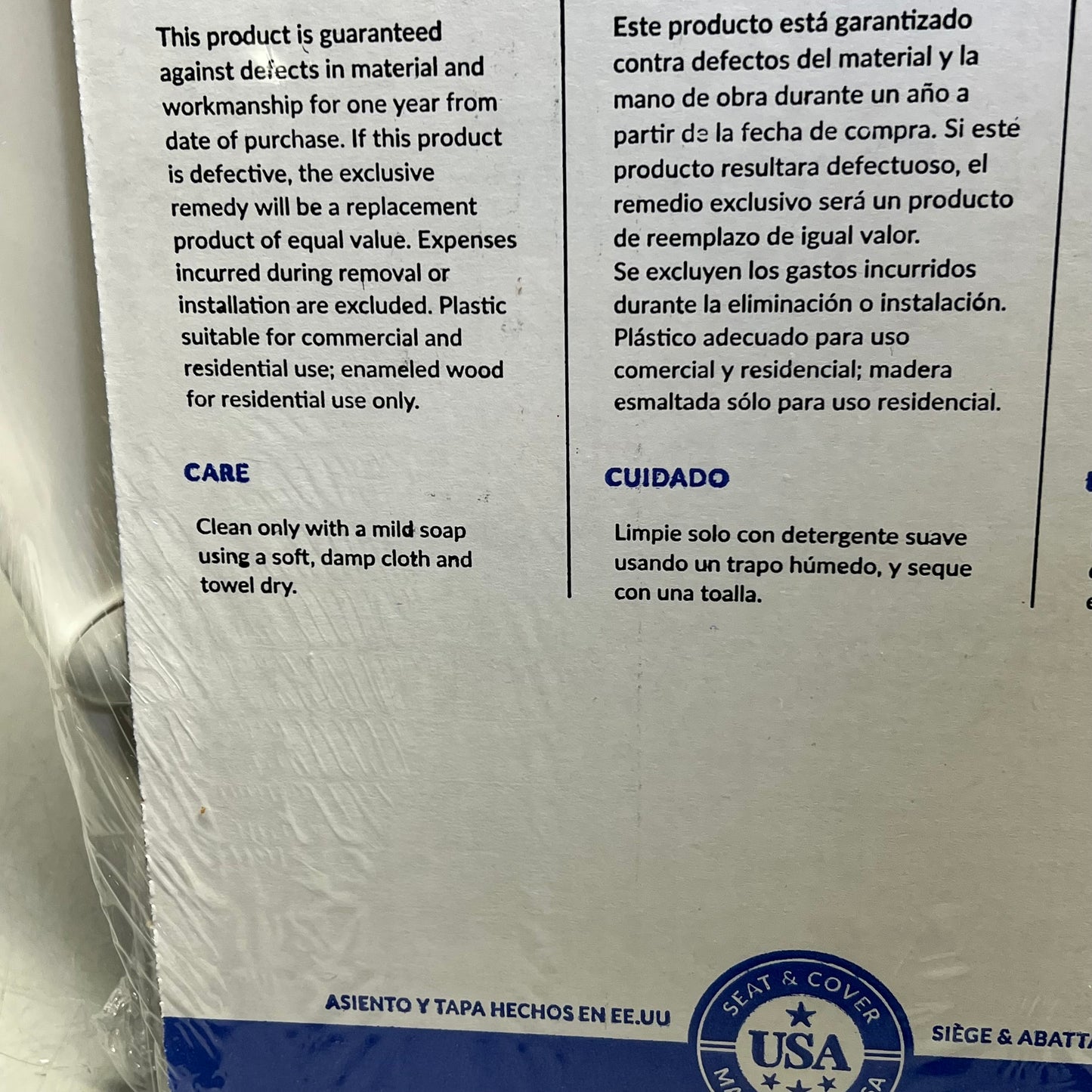 BEMIS Mayfair Affinity Elongated Plastic Toilet Seat Slow Close White 187SLOW000