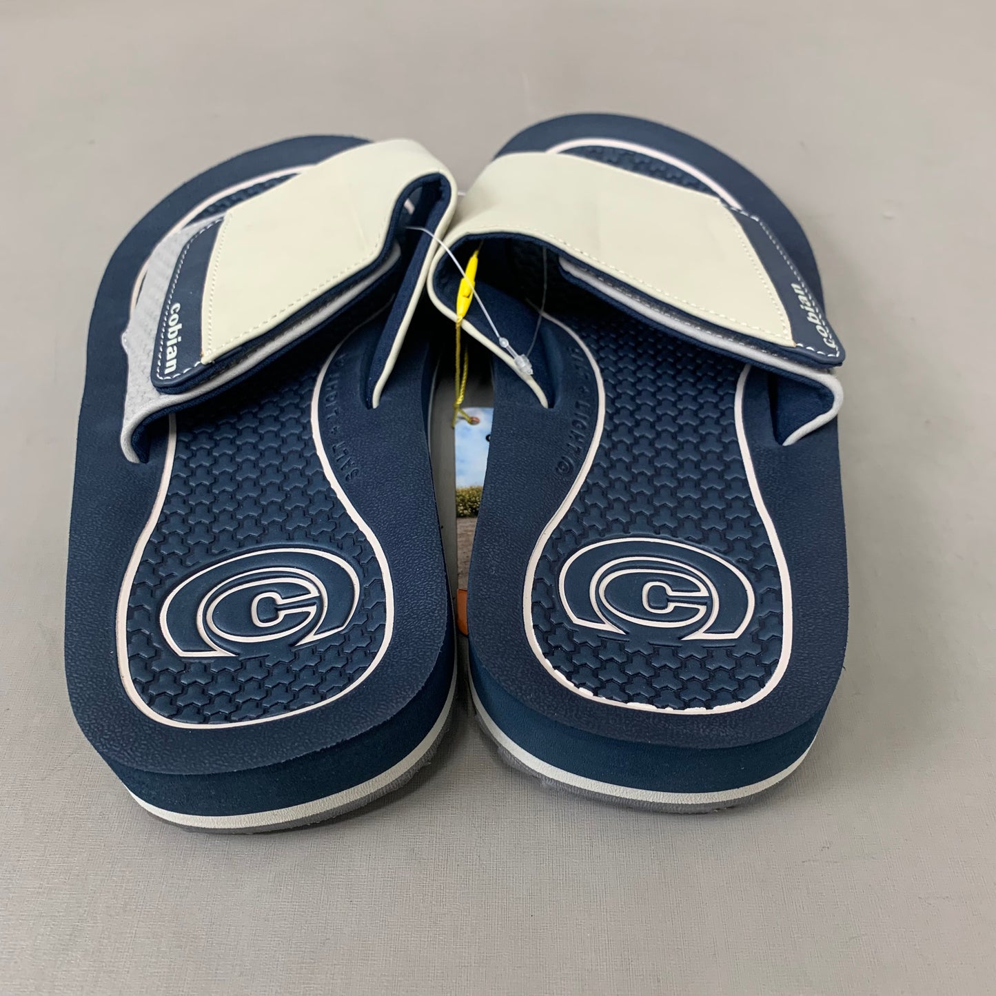 COBIAN DRT Synthetic Leather Strap Slide Sandals Men's Sz 11, 44 EU Navy DRS24-410-11