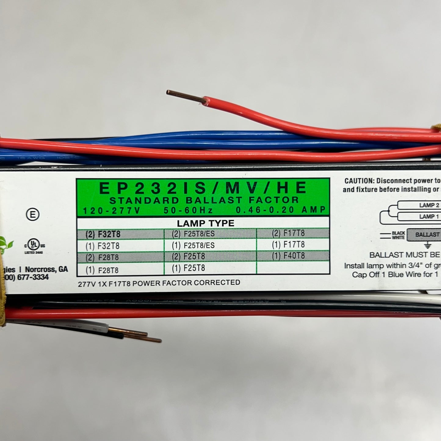 HALCO Prolume Fluorescent Lamp Ballast Instant Start EP232IS/MV/HE (As-Is)