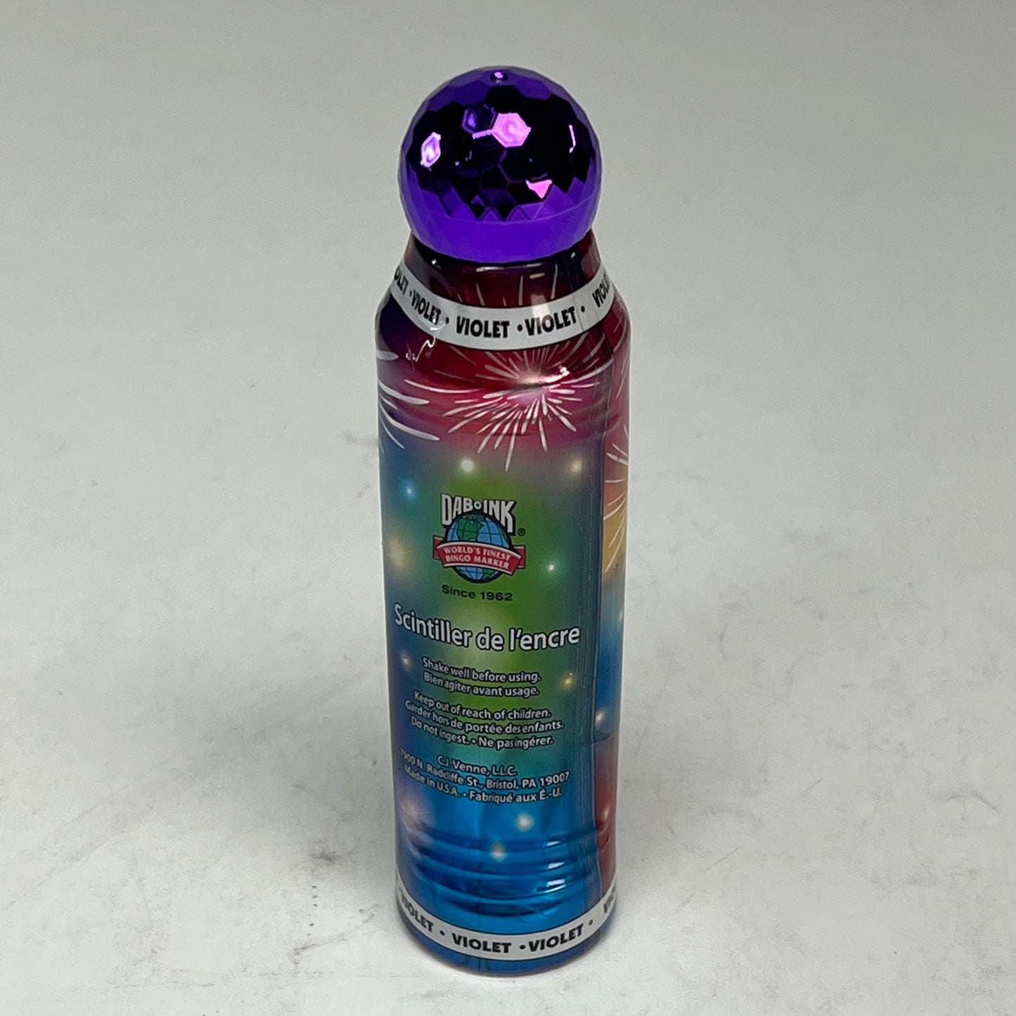DAB O INK (12 PACK) Dazzle Shimmery Glitter Ink Bingo Dot Marker 80 Ml Violet A26
