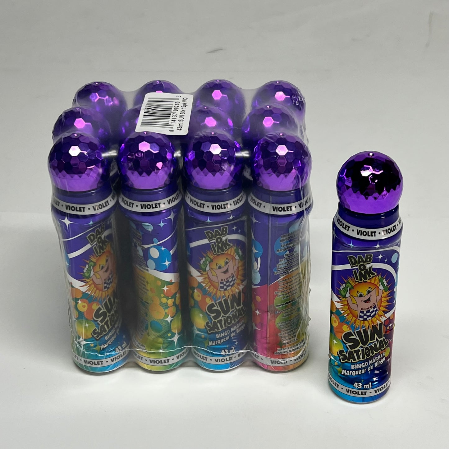 DAB O INK (12 PACK) Sunsational Bingo Marker Bright Ink 43ml/1.4 oz Violet C26