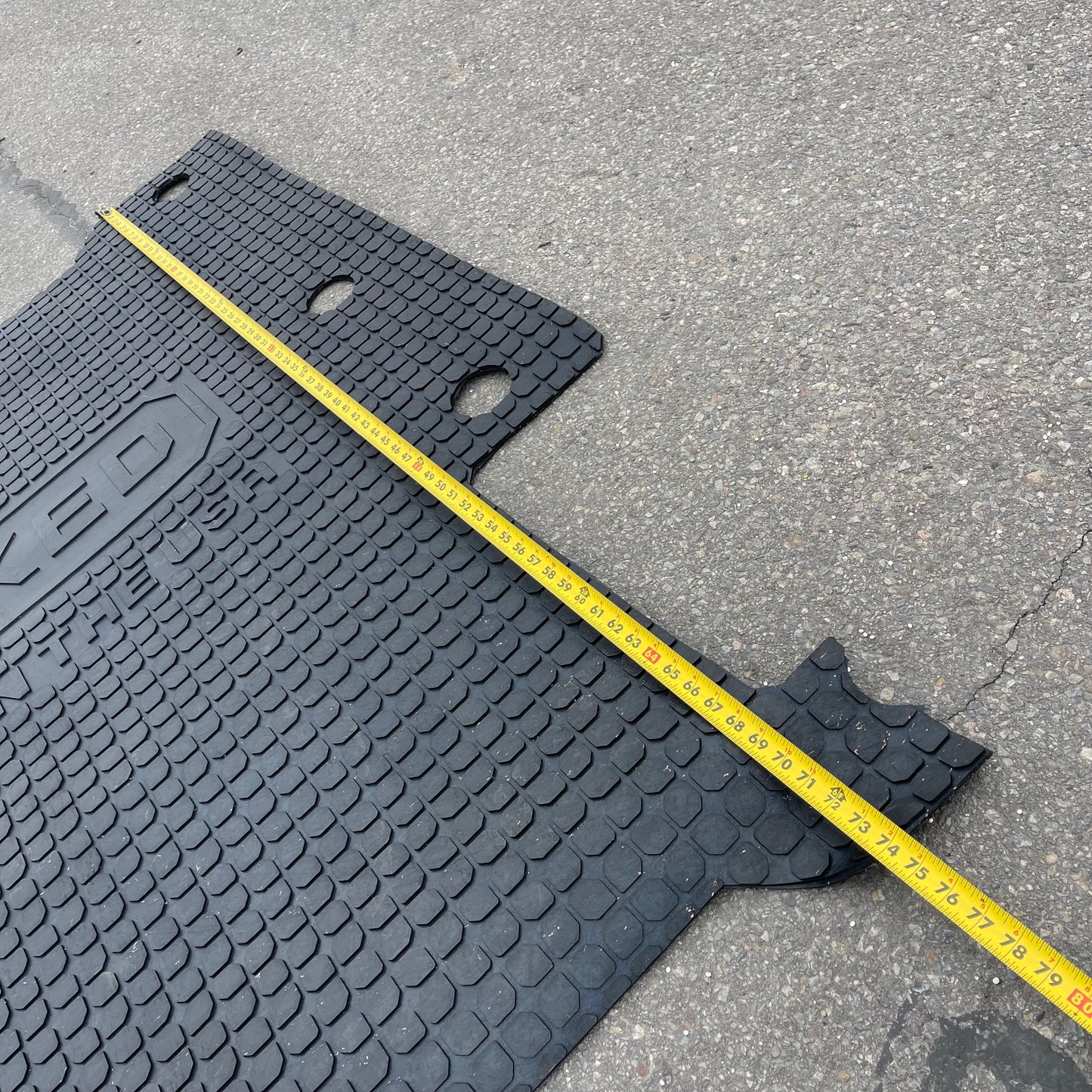 DECKED Rubber Floor Battle Mat 74”x64” Black A0075-BMXL-BLK