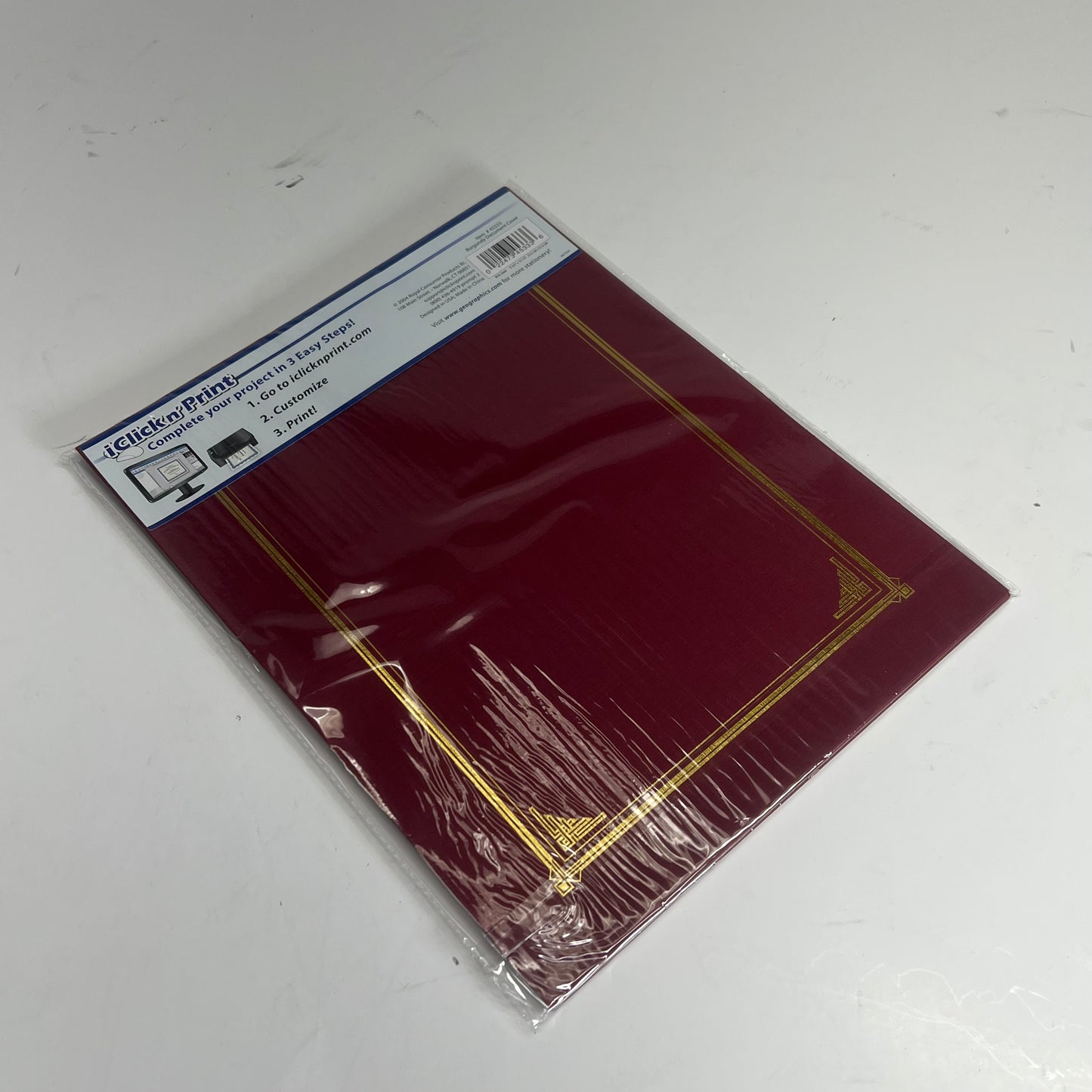GEOGRAPHICS (6 PACK) Document Covers Die Cut 9-3/4"x 12.5" Burgundy 45333