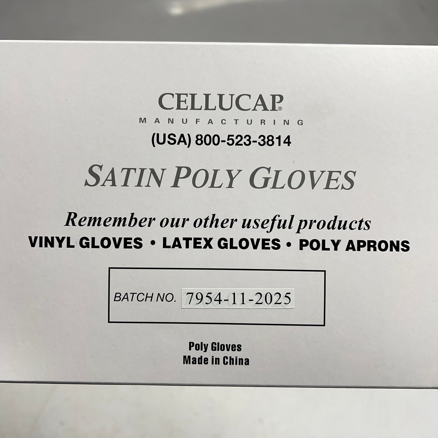 CELLUCAP (1000 PACK) Dispose Satin Poly Food Service Gloves  Sz L Clear SG-5LDM