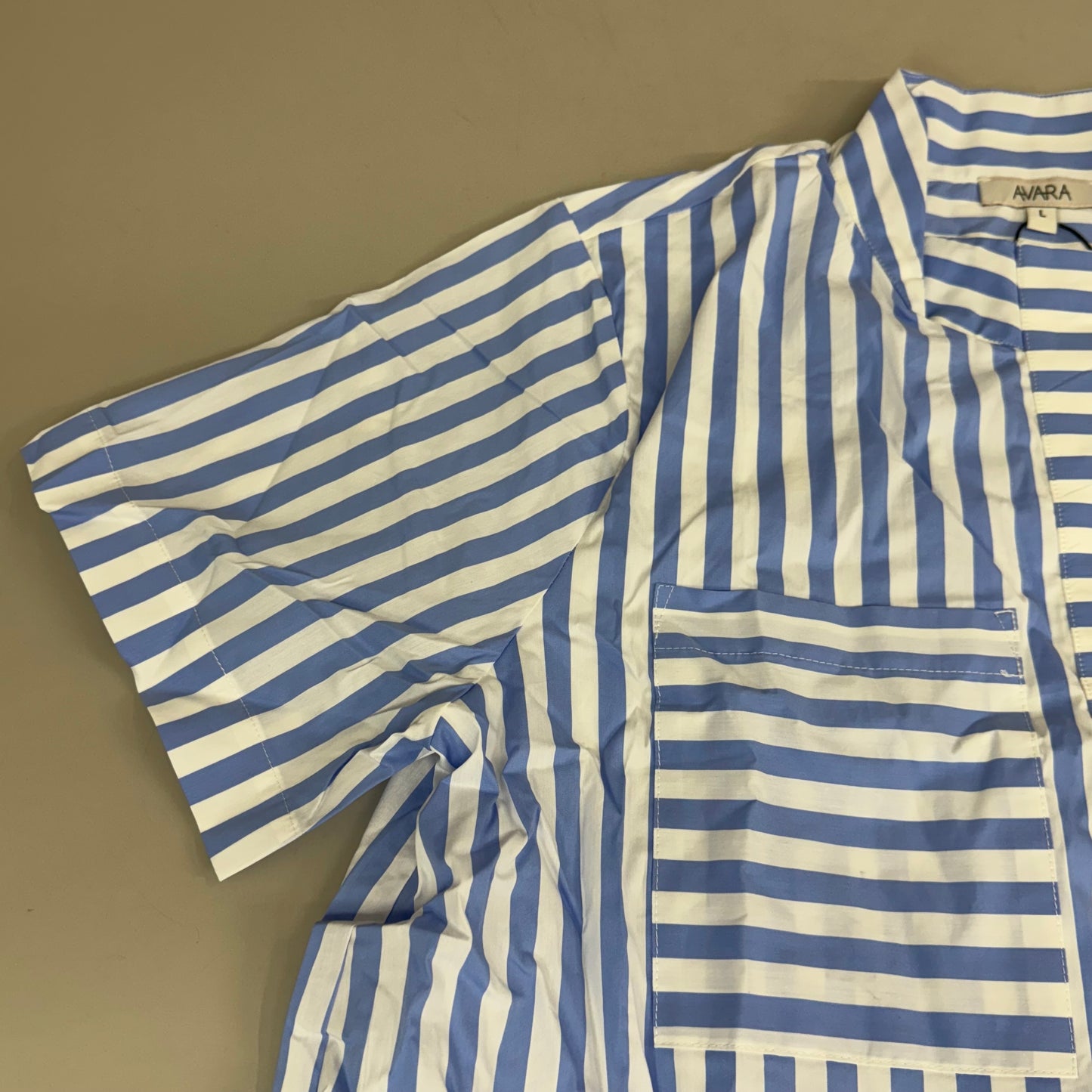 AVARA Emilia Dress Women's SZ L Blue/ White 14706-4