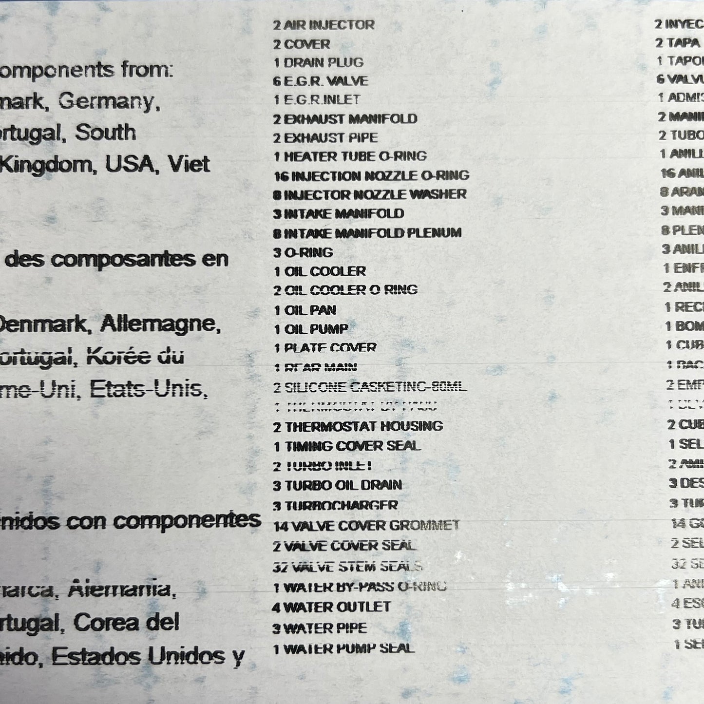 MAHLE Engine Gasket Set (Head Gasket Not Included) Made In USA Parts 95-3727