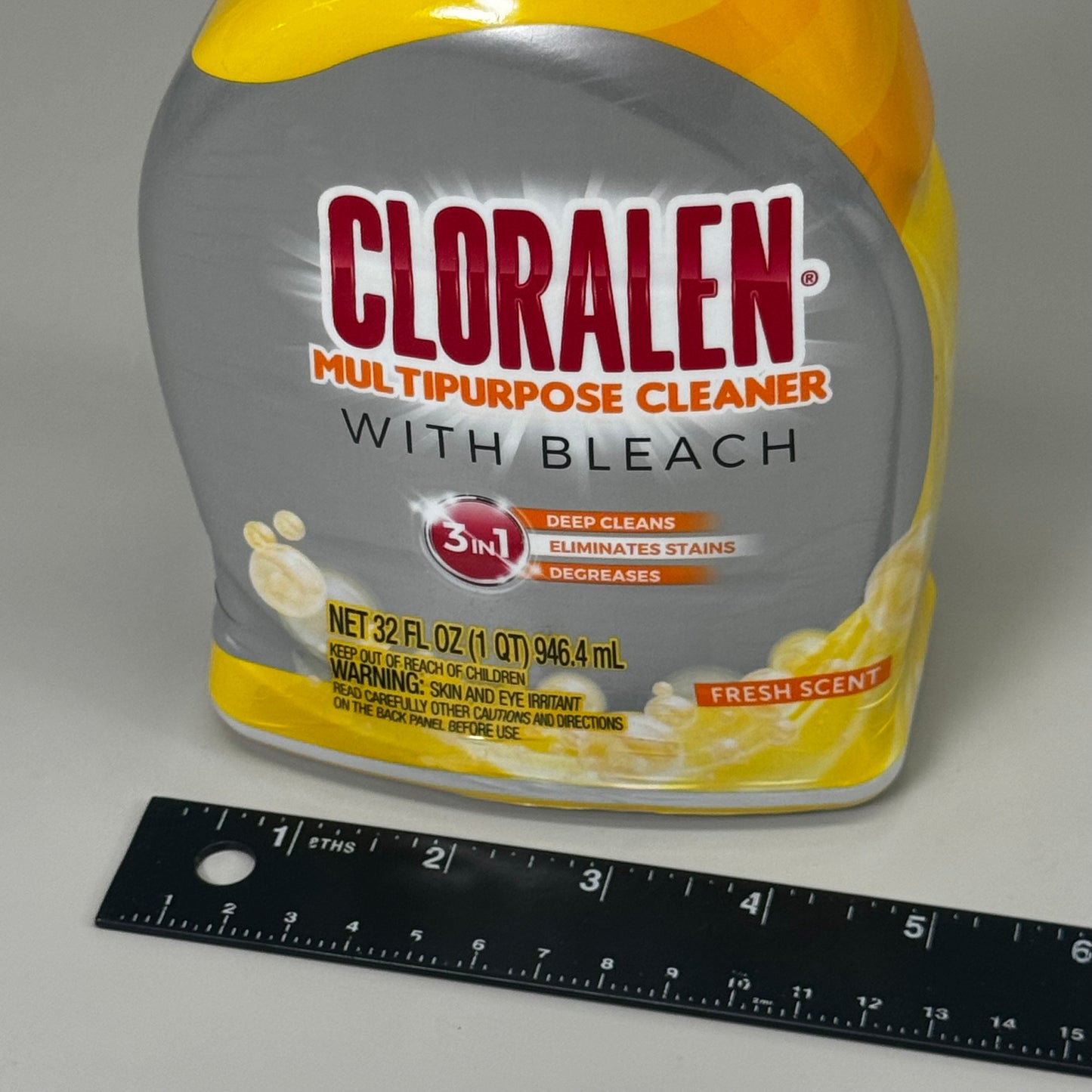 CLORALEN (8 PACK, 32 oz Each) Deep Clean Multipurpose Cleaner w/ Bleach Fresh Scent