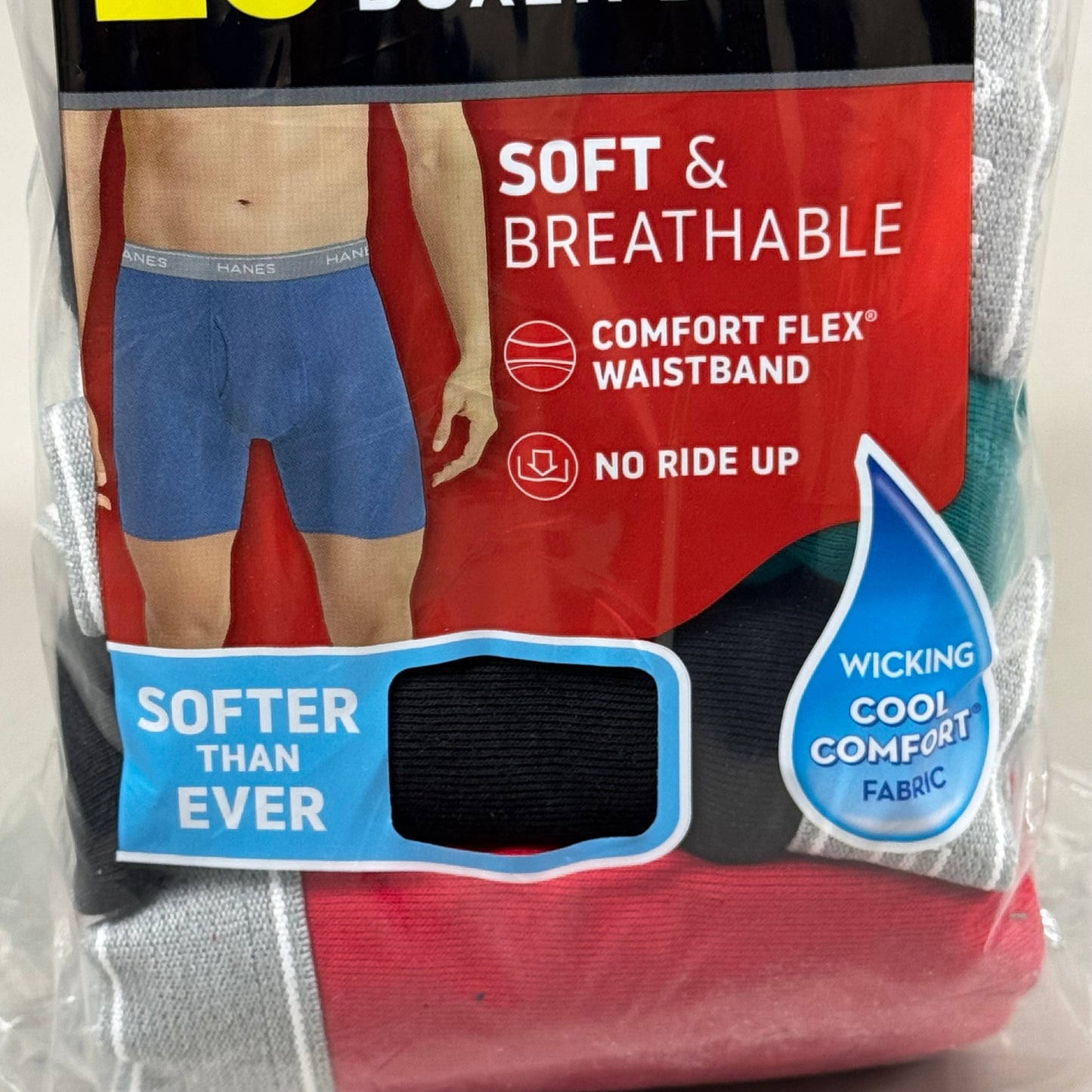 HANES (10 PACK!) Men's Boxer Briefs Sz S/P 28-30" (70-75cm) Multi-Colors 7349K0