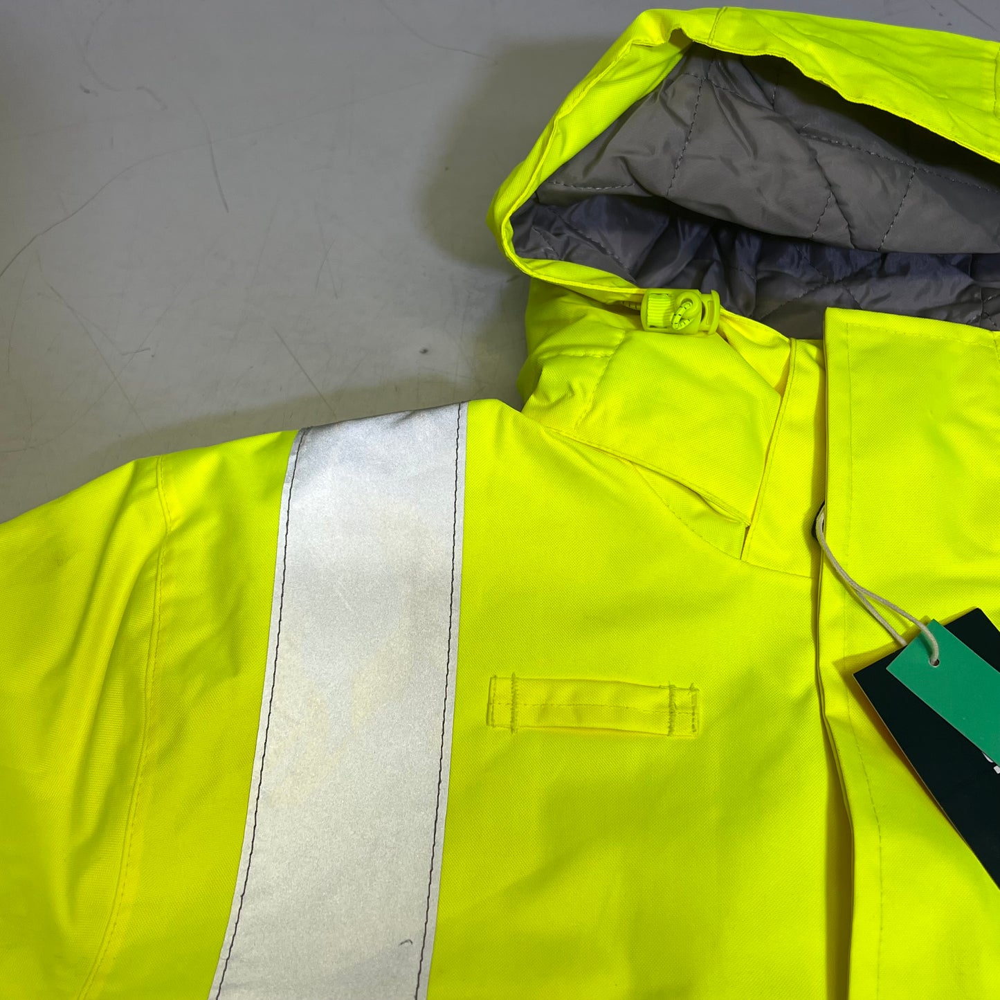 PORTWEST Eco Hi-Viz Winter Jacket/Coat Unisex Sz L Yellow/Reflective EC60
