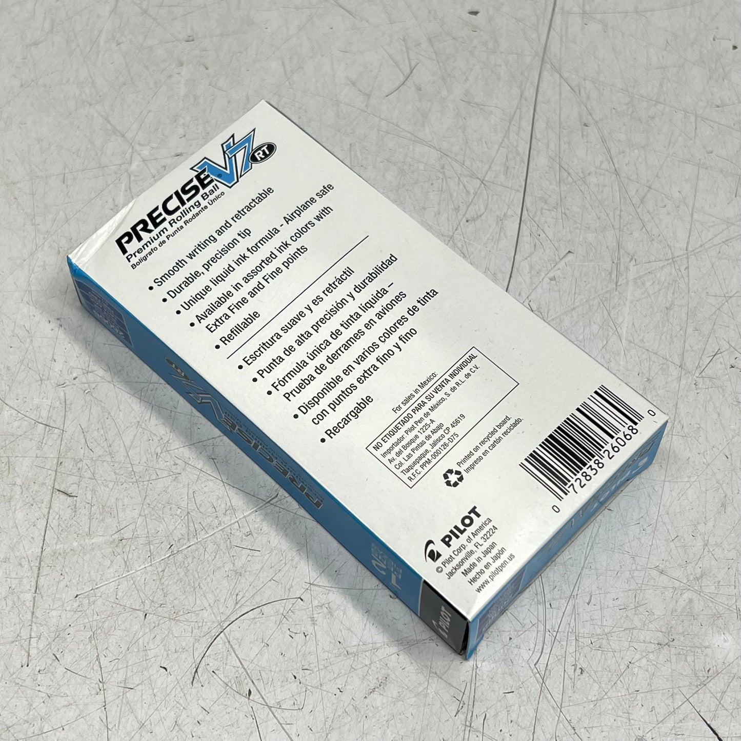 PILOT (2 PACK, 12 EACH) Precise V7 Retractable Rollerball Pens Fine 0.7 mm Blue