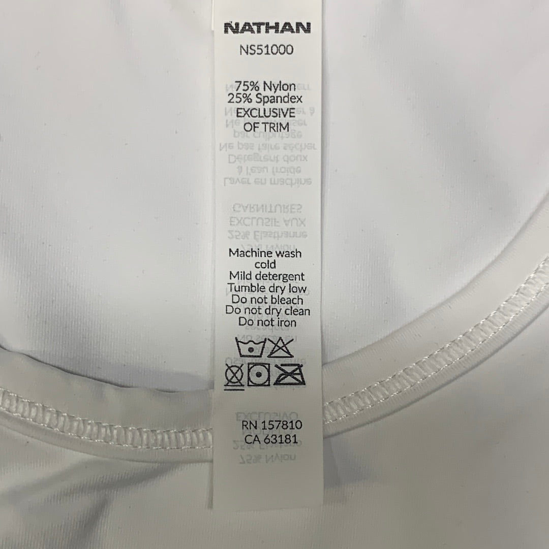 NATHAN Interval Crop Top Women's Sz XS White NS51000-90002-XS (New)