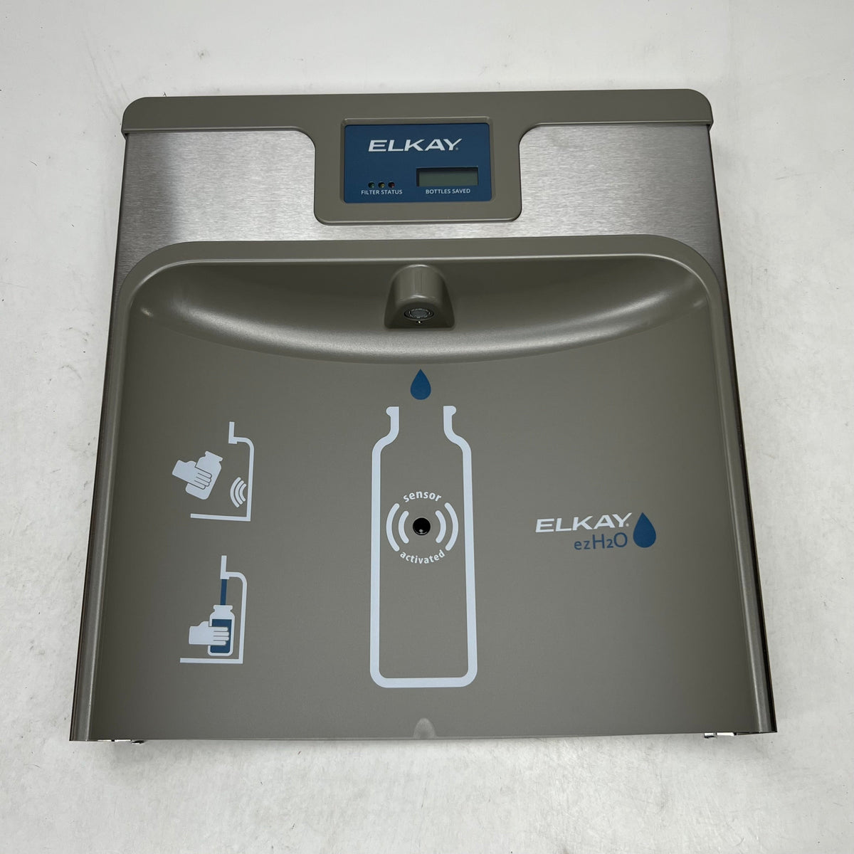 ELKAY EZH2O Enhanced Bi-Level Bottle Filling Station & Cooler 8 Gph Filtered - Grey LZSTL8WSLK