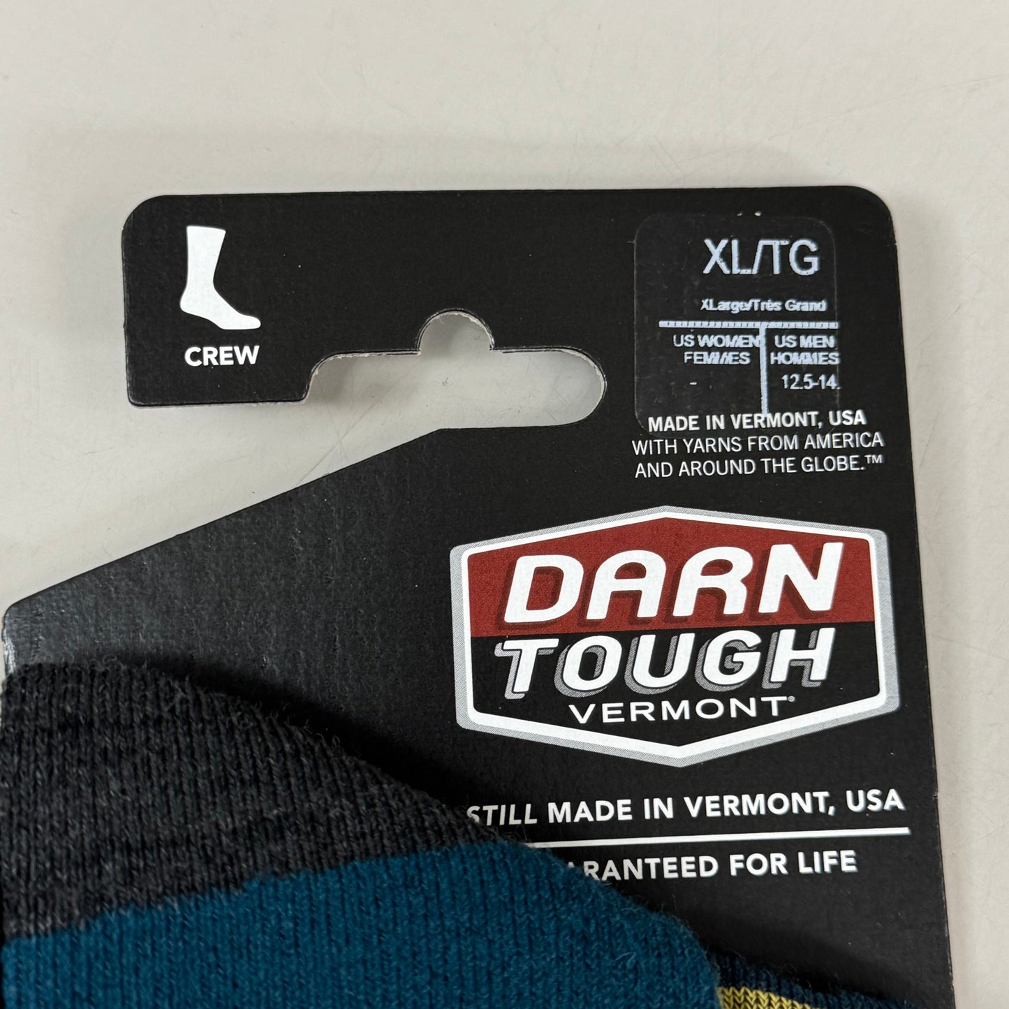 DARN TOUGH Lifestyle Otter Socks Crew Lightweight Merino Wool Men SZ XL 12.5-14.5 Dark Teal