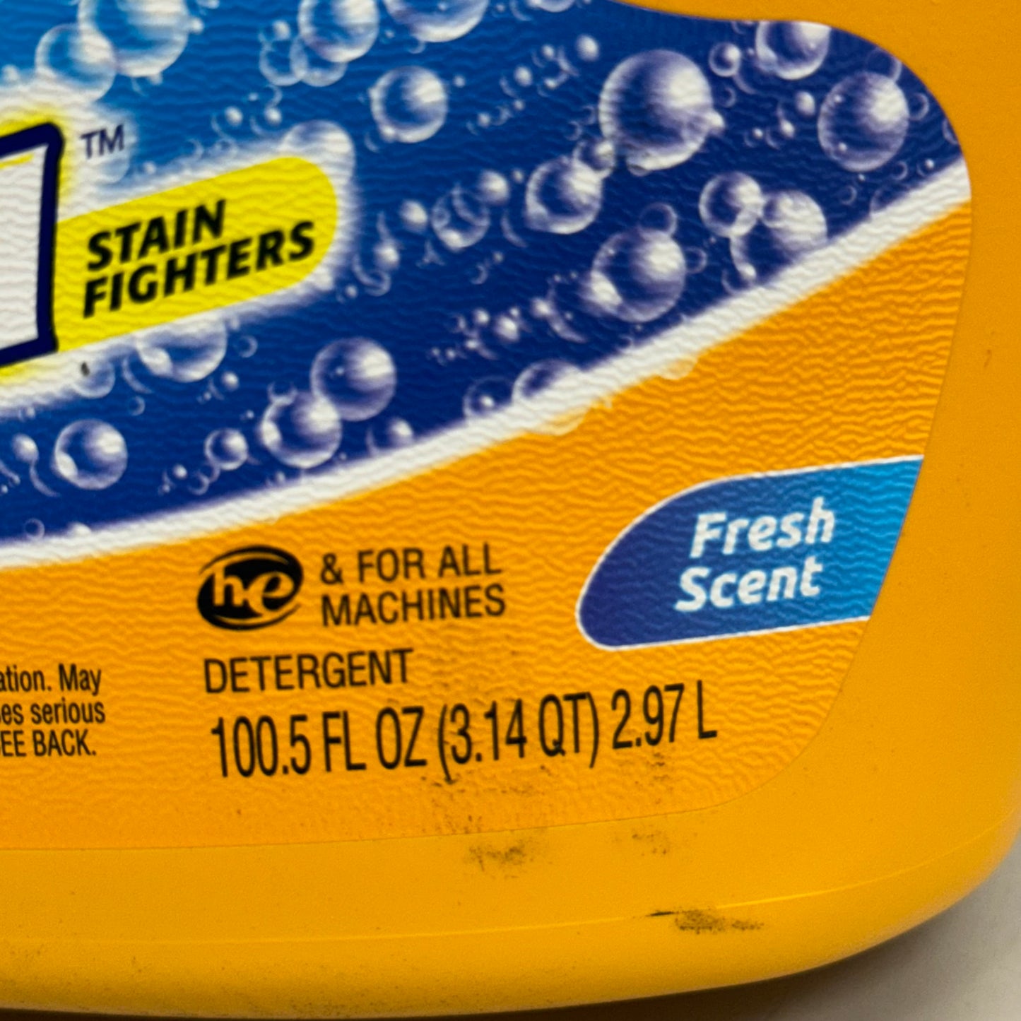 ZA@ ARM & HAMMER (4 PACK, 100.5 oz Each) OXI CLEAN Fresh Scent Laundry Detergent (Damaged Bottles)