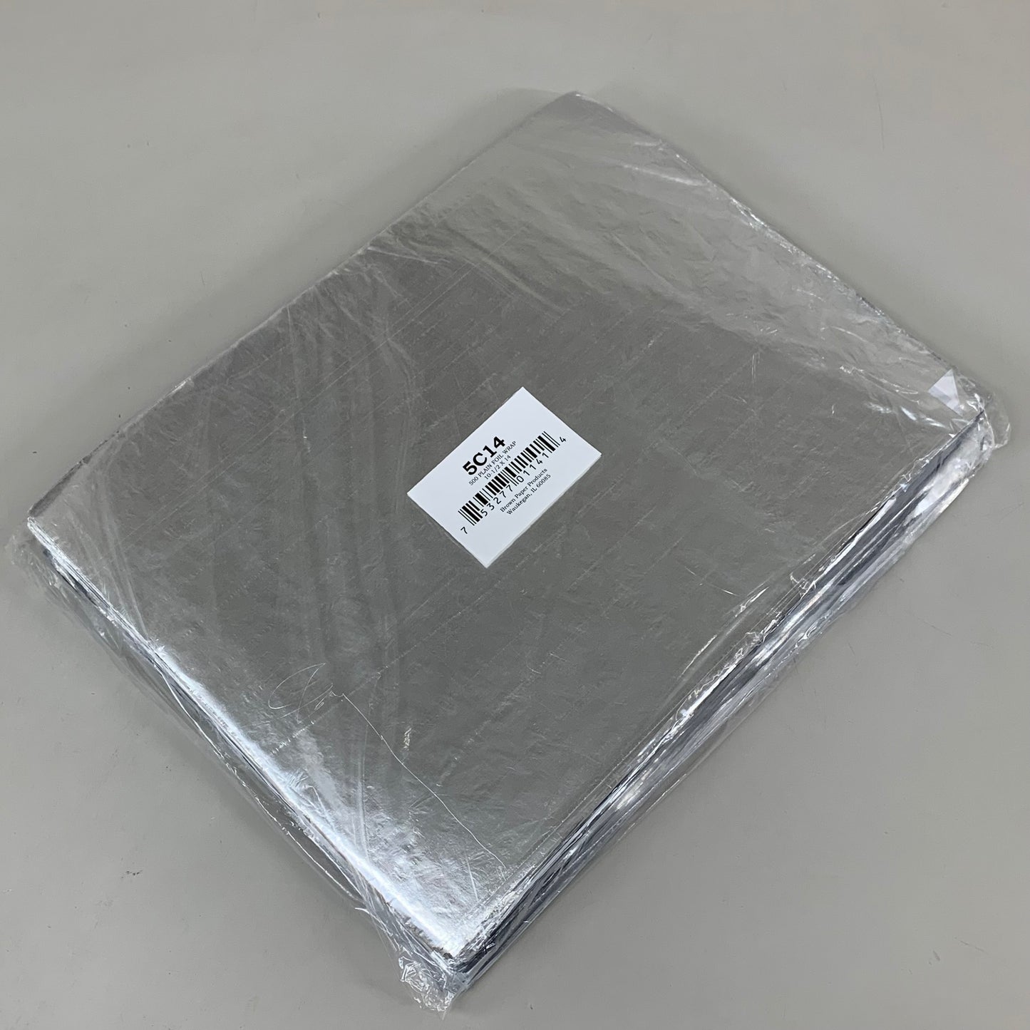 BROWN PAPER GOODS  (2,500 PACK) Insulated Cushion Plain Foil Wrap 10.5"x14" 5C14