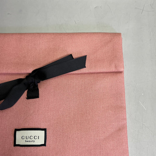 GUCCI BEAUTY Guilty Love Edition Beauty Pouchette w/ Ribbon Bow 10"x8" Pink
