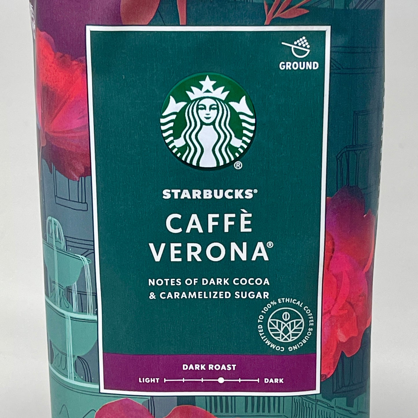 ZA@ STARBUCKS (6 PACK) Caffè Verona Dark Roast Ground Coffee 16 oz BB 03/24