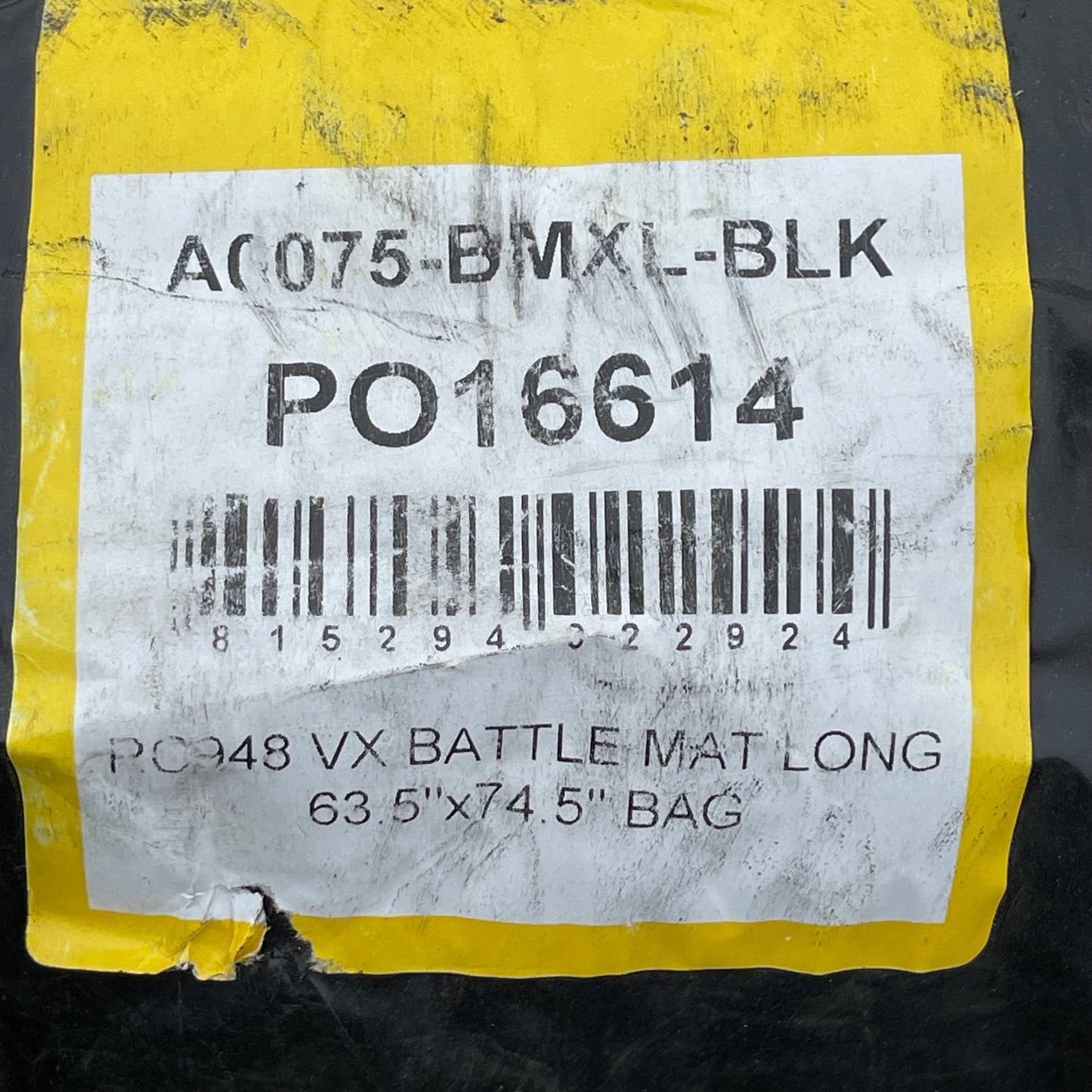 DECKED Rubber Floor Battle Mat 74”x64” Black A0075-BMXL-BLK