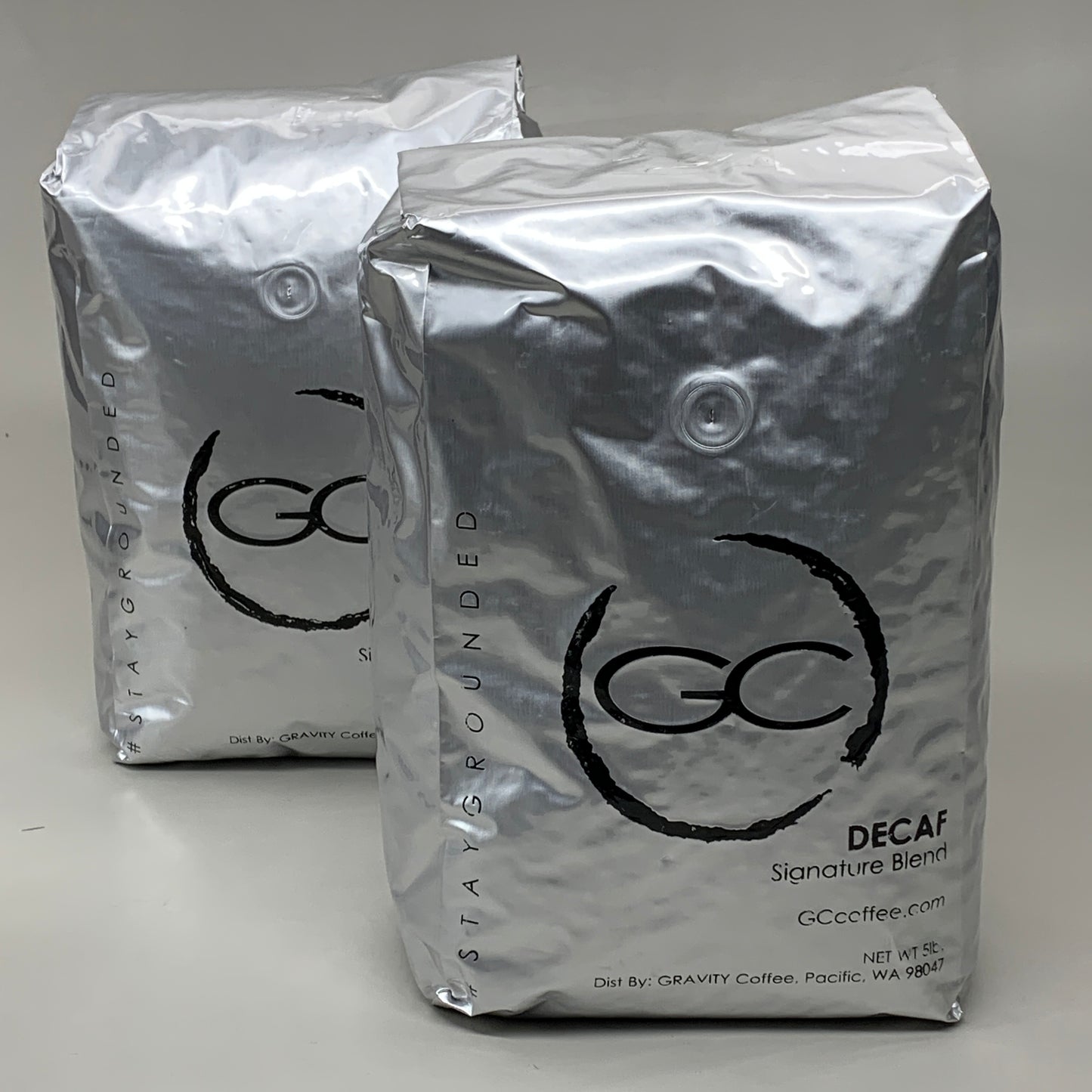 GC COFFEE CO. (2 BAGS) Gravity Coffee Decaf Signature Blend 5lb Bag