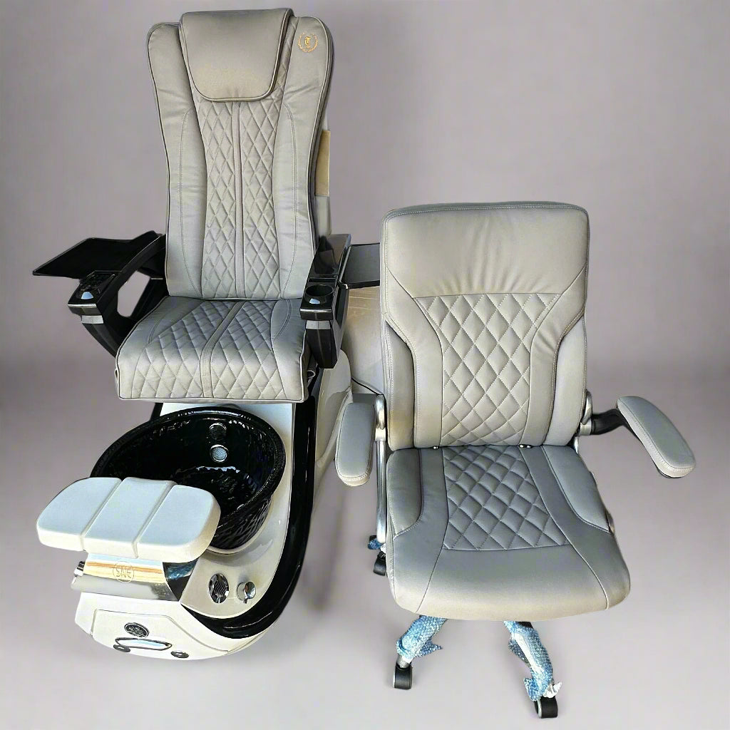 SNE Pedicure Spa Tub Sz 51" L x 46" W x 42" H, (3 Boxes) Light Grey SNE 201