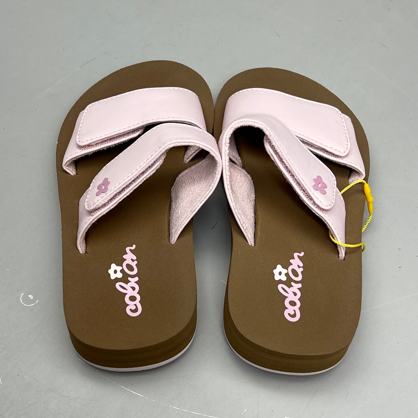 COBIAN Lil' Dana Strap Flower Sandals Kid's Sz 6/7 Pink LDA24-650-6/7