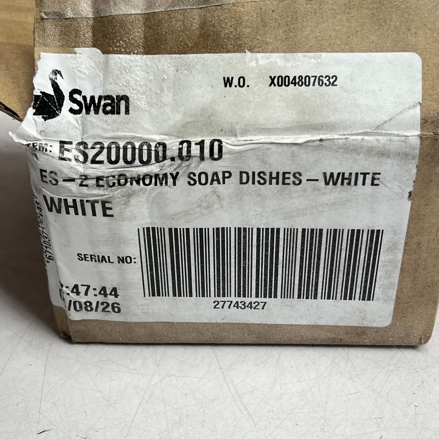 SWAN (2 PACK) Corner Shower Wall Soap Dish 4-3/4"W X 4-3/4"D White ES20000-010