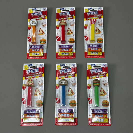 PEZ (6 PACK) Fast Food Variety Candy&Dispenser 3 Flavors of Pez BB 03/29 330761E