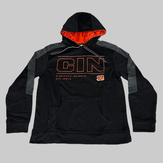 NFL Cincinnati  Bengals Hoodie AFC North Sweatshirt Pullover SZ M Black 1802967