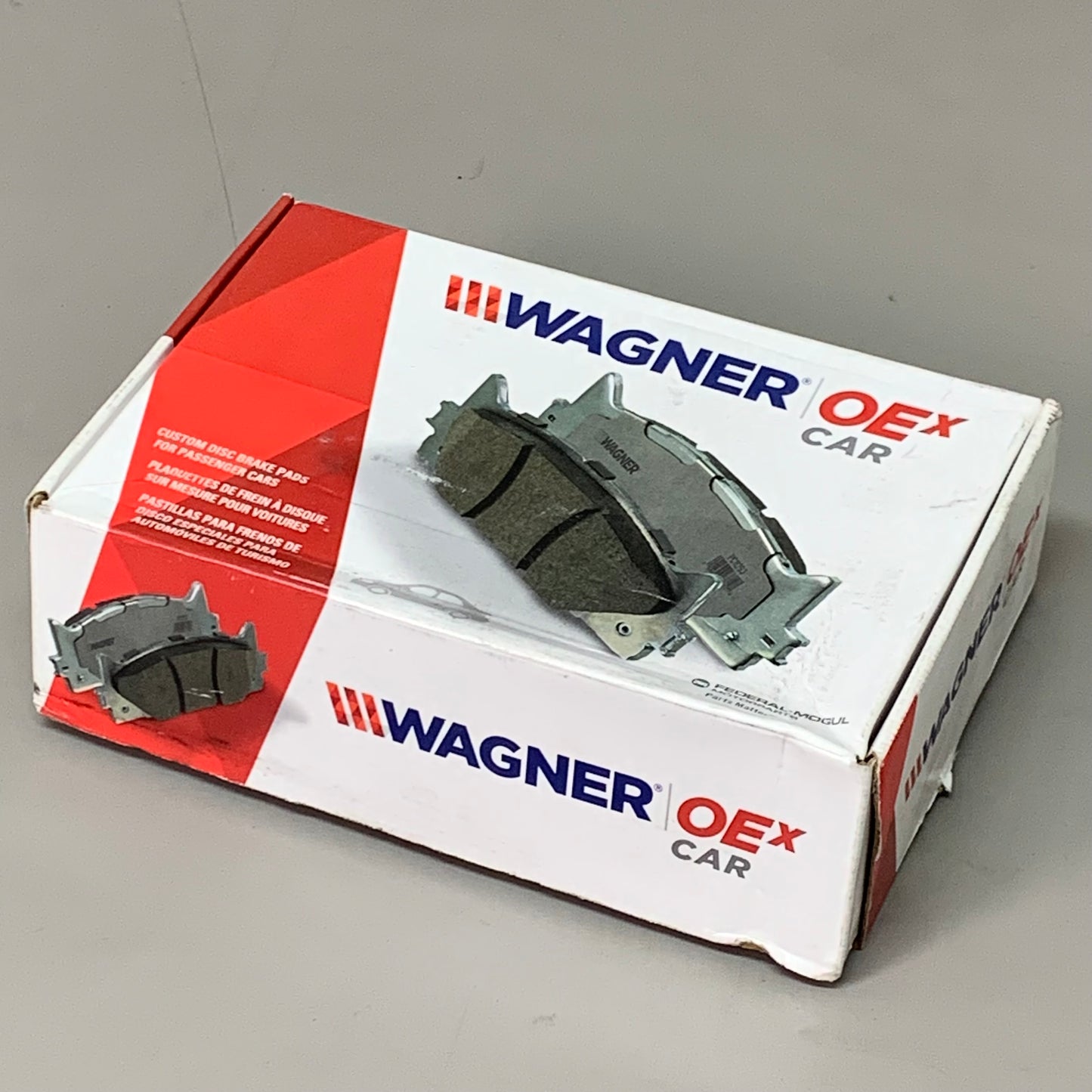 WAGNER OEx Premium Ceramic Disc Brake Pad Set 5" x 2 1/2" Grey OEX1397