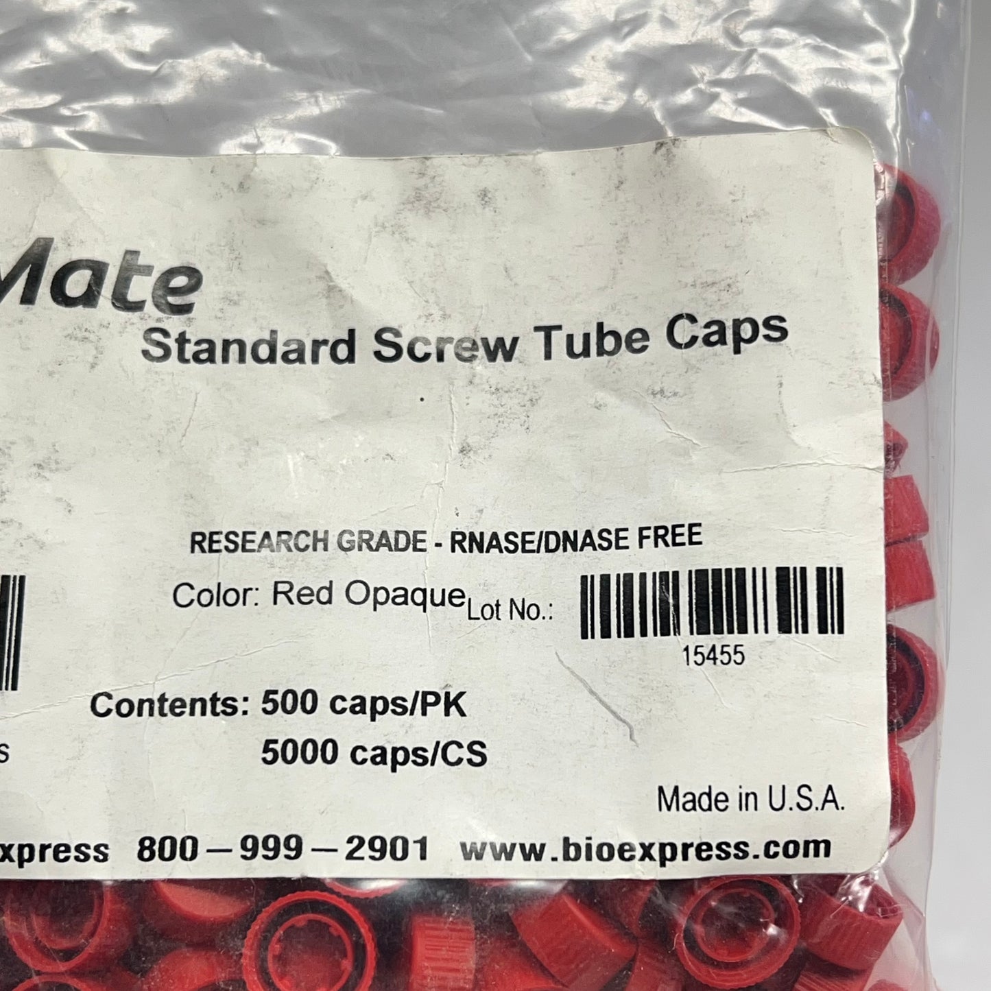 ZA@ GENE MATE  (2 PACK, 500 EACH) Bio Express  Red C-3326-R