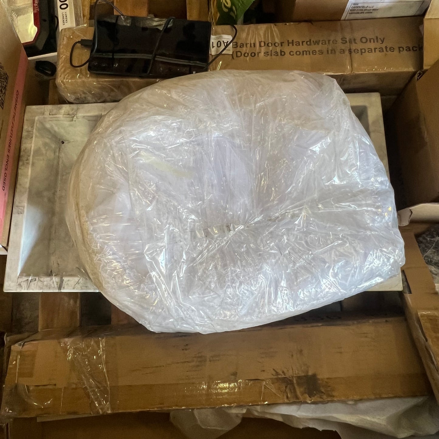 ZA@ Pallet of MIXED In Wall Shower Cubby, Cat Battery Pack for Car Starting (tested Turns On), Cabinet Hardware & More!!! (AS-IS)