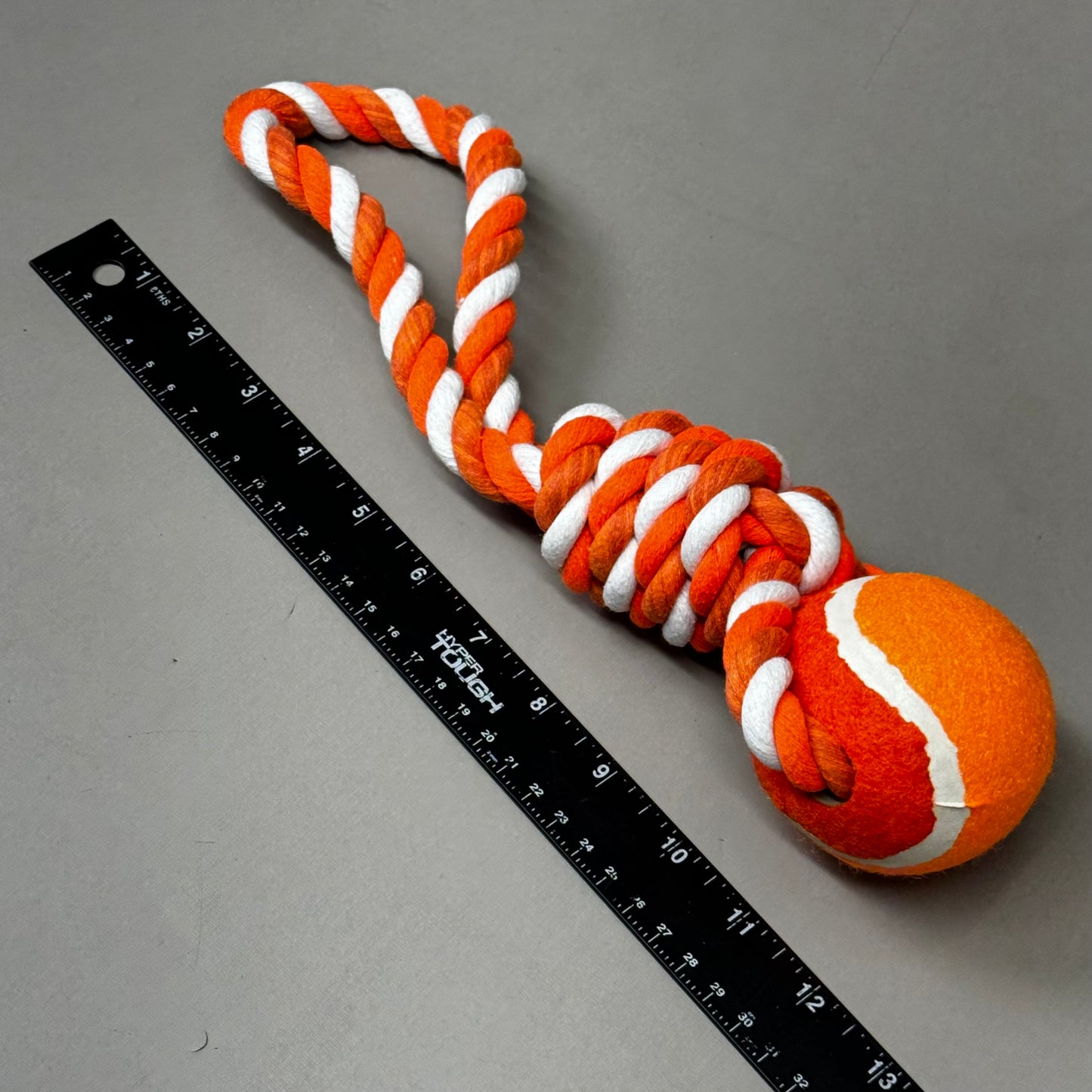 TWISTABLES (2 PACK!) Rope Dog Ball Toy 13" x 4" Orange M210920A12