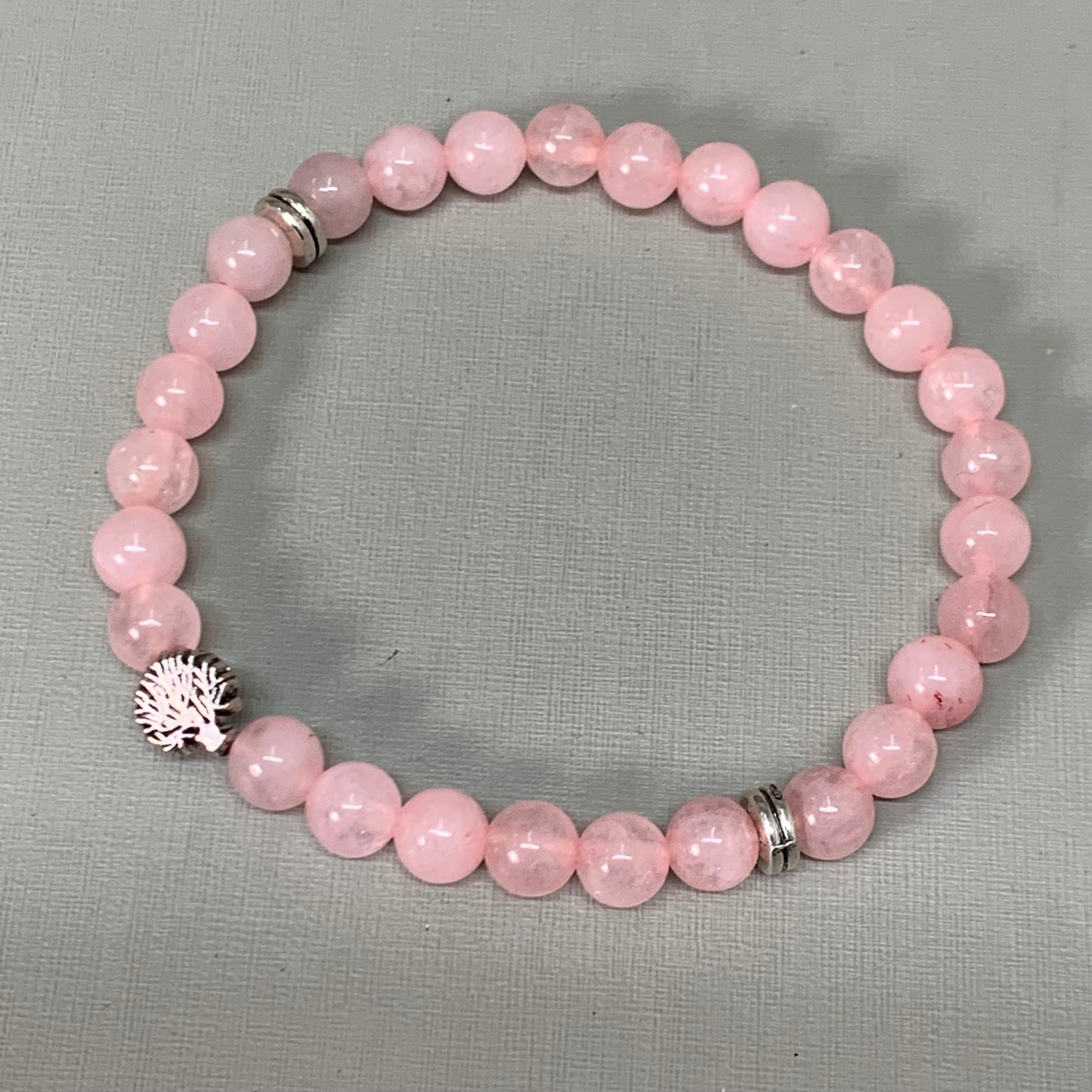 BEST WHOLESALE (12 PACK) Assorted Beaded Rose Quartz/Rainbow Crystal Bracelets 3"